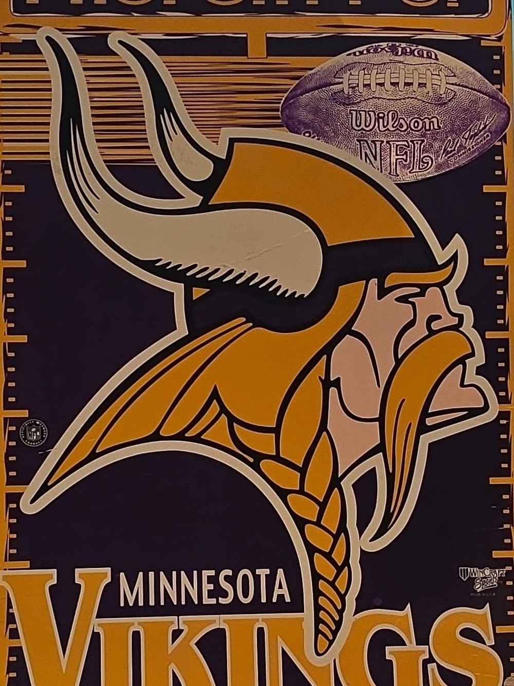 Minnesota Vikings Purple and Gold Wall Decor by